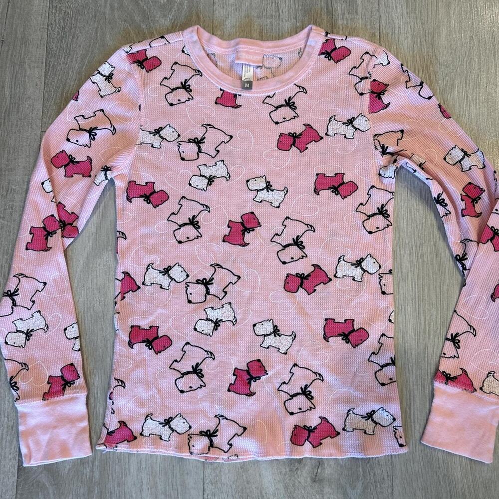 Steve pink cotton blend waffle knit shirt. Size medium